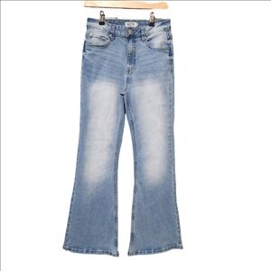 Refuge Denim High Rise Flare AUSTIN Jeans  Medium Wash Faded Denim